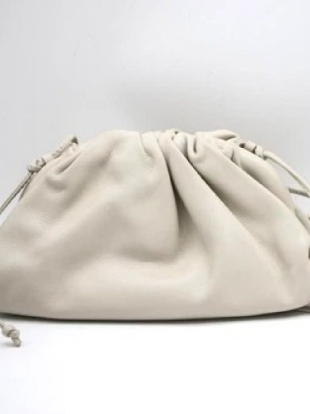 Bottega Veneta Nappa Leather Mini Pouch Clutch Bag - White
